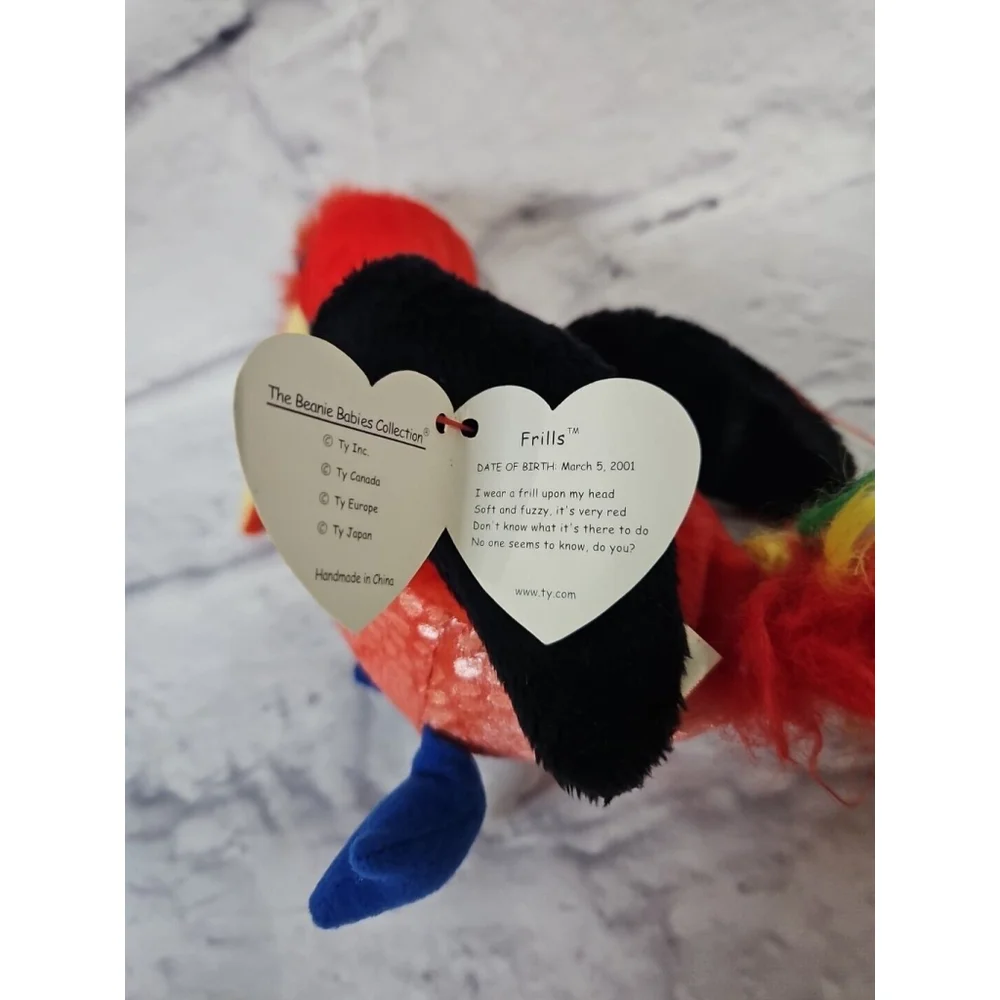 Ty Beanie Baby Frills the Hornbill Bird Retired